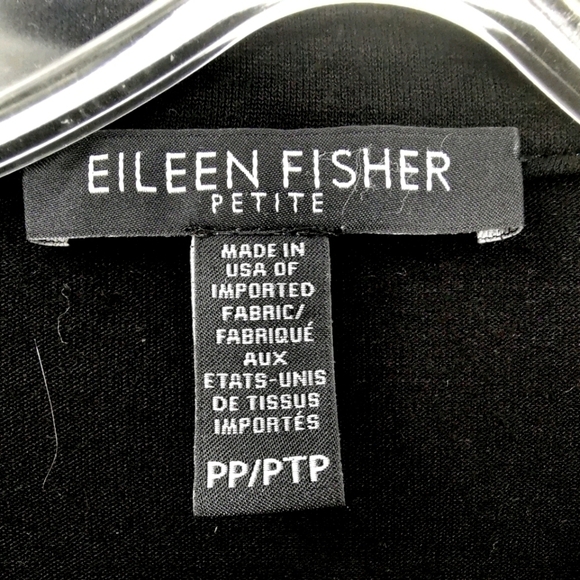 Eileen Fisher Women's PP Button-Down Black Dress - Picture 5 of 11